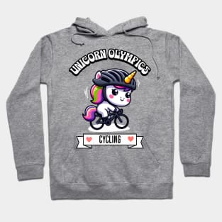 Cycling Unicorn Olympics 🦄 - Pedal Power! Hoodie